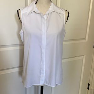 Chinos White Sleeveless Blouse